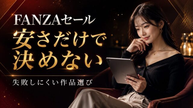 FANZAセールで失敗しない作品選び｜安さだけで決める前に確認したいポイント